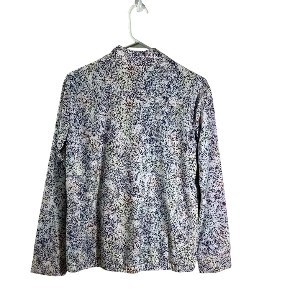 Athleta Girl Full Zip Printed Jacket Soft Lined in Ice Storm